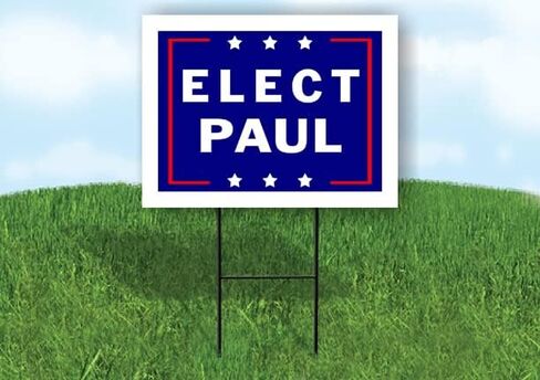 ELECT PAUL - لافتة طريق ذات جانب واحد مع حامل - لافتات الممر للشارع، العشب، المبنى، المنزل، العقارات - لافتات الفناء، لافتة مخصصة، لافتات مخصصة - 18 بوصة × 24 بوصة in Saudi Arabia