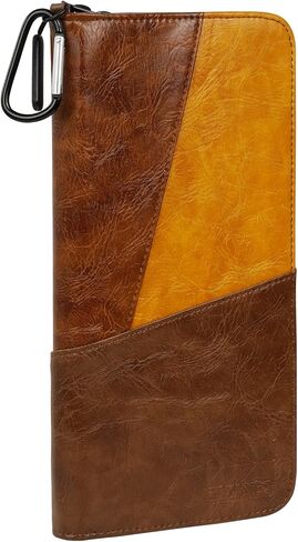 CRAFTSMAN GOLF Synthetic Leather Glove Keeper Stash Holder Stylish Light Brown and Brown Spliced Design Golf Glove Pouch Wallet in Saudi Arabia