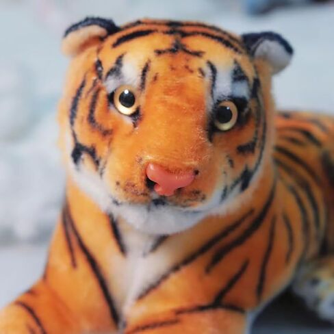 12inch Realistic Tiger Stuffed Animal, Soft Stuffed Tiger Plushie Toys, Birthday for Kid Boys Girls (Brown) in Saudi Arabia