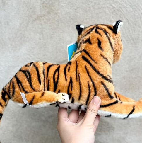 12inch Realistic Tiger Stuffed Animal, Soft Stuffed Tiger Plushie Toys, Birthday for Kid Boys Girls (Brown) in Saudi Arabia