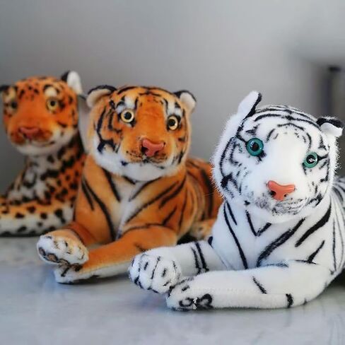 12inch Realistic Tiger Stuffed Animal, Soft Stuffed Tiger Plushie Toys, Birthday for Kid Boys Girls (Brown) in Saudi Arabia