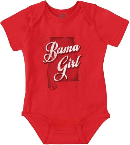 Brisco Brands Alabama Girl AL Home State Pride Baby Bodysuit Jumper Girls in Saudi Arabia