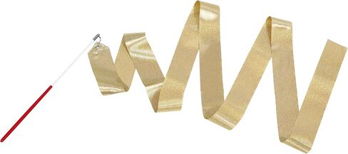 Glitter Shimmering Dance Ribbon Sparkling Artistic Dancing Ribbon Gymnastics Dance Flag With 360 Degree Twirling Stick Baton, 12 Pack 78.7" Bling Dancer Wand Streamers Gym Training Wand Dancing Band in Kuwait