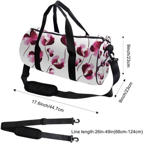 Flowers With Dark Petals Foldable Duffel Bag Women Oxford Tote Bags Adjustable Shoulder Strap, Convertible Carry Backpack Cute Carry On Bag For Yoga Work Gym Backpack With Shoe Compartment in Saudi Arabia