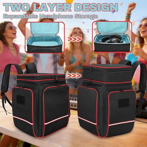 حقيبة ظهر متوافقة مع Bose S1 Pro Plus، حقيبة حمل مكبر صوت بلوتوث للسفر لـ Bose S1 Pro/Pro Plus، ميكروفون، شاحن، كابل وملحقات، أسود in Kuwait