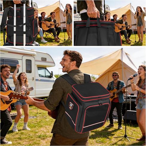 حقيبة ظهر متوافقة مع Bose S1 Pro Plus، حقيبة حمل مكبر صوت بلوتوث للسفر لـ Bose S1 Pro/Pro Plus، ميكروفون، شاحن، كابل وملحقات، أسود in Kuwait