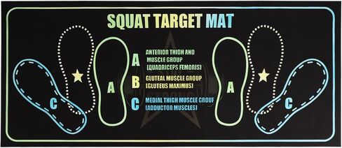 Non-Slip Squat Mat with Foot Position - 31.5'' X 13.8'' Diatomaceous Mud Squat Position Mat, Grade Exercise Mat for Improved Muscle Activation, Ideal for Home Fitness Enthusiasts in Saudi Arabia