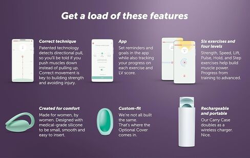 Elvie - مدرب قاع الحوض للسيدات يتم التحكم فيه عن طريق التطبيق، جهاز تمرين كيجل الذكي - جهاز تقوية العضلات الآمن على الجسم in Kuwait