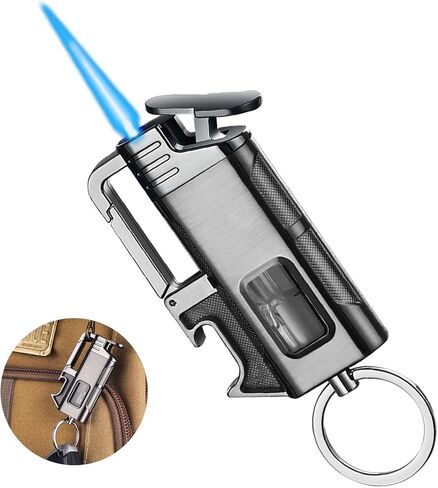 Lighter Torch Adjustable Flame Butane Refillable Outdoor Barbecue Camping Men's Gifts(Lighter Does not Contain Fuel) in Kuwait