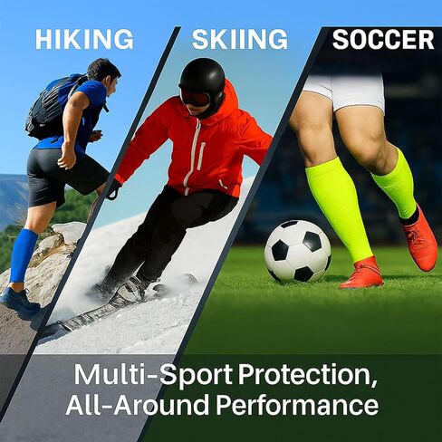 Shin Guards for Skiing,Breathable Eva Foam Leg Protection,Anti-Collision Elastic Compression Sleeve with Honeycomb Pads for Skiing in Kuwait