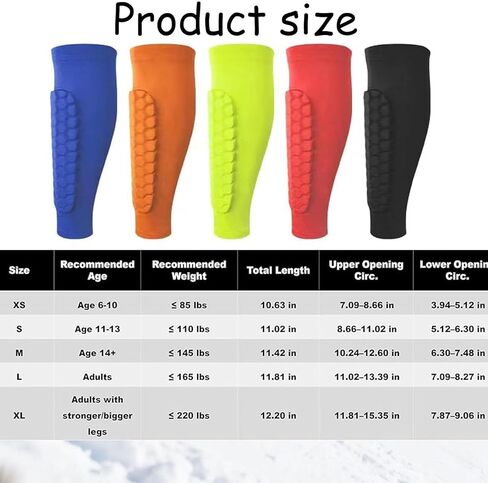 Shin Guards for Skiing,Breathable Eva Foam Leg Protection,Anti-Collision Elastic Compression Sleeve with Honeycomb Pads for Skiing in Kuwait