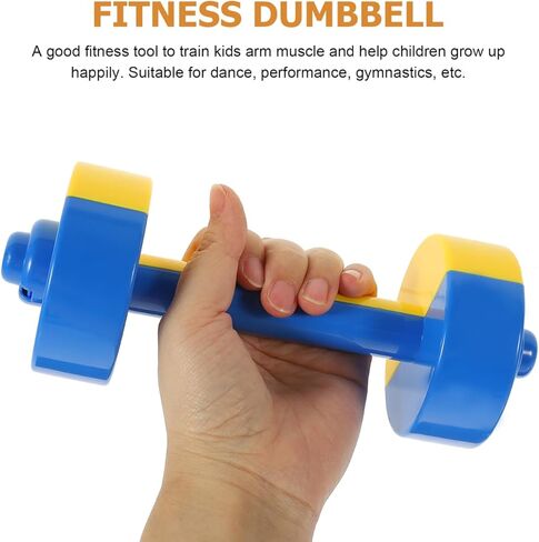 VOSAREA 1 Pair Kids Plastic Weight Set Dumbbells Set for toddlers | Barbell Fitness Exercise Equipment for Home Gym Workout in Saudi Arabia