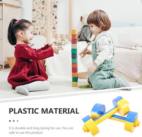 VOSAREA 1 Pair Kids Plastic Weight Set Dumbbells Set for toddlers | Barbell Fitness Exercise Equipment for Home Gym Workout in Saudi Arabia