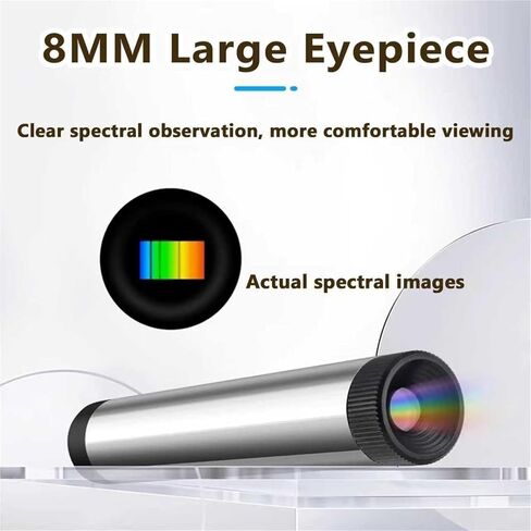 مطياف حيود محمول باليد، مطياف منشوري كامل الطيف للجواهر الدقيقة، عدسة عين للمجوهرات مقاس 8 مم، للمجوهرات والمجوهرات والصخور والطوابع والعملات المعدنية والساعات والهوايات والتحف in Kuwait