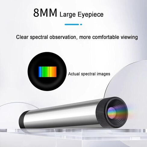 Handheld Diffraction Spectroscope, 8mm Prism Gem Spectroscope, Diffraction Grating Gemological Spectrometer, for Quick Gemstone Identification in Saudi Arabia