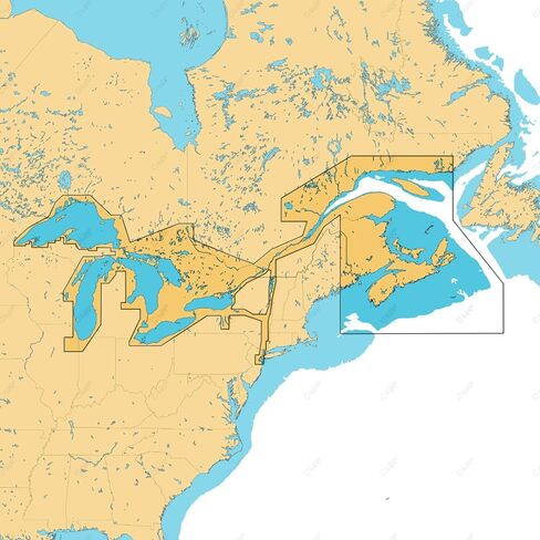 C-MAP Reveal Coastal - Great Lakes to Nova Scotia, Map Card for Marine GPS Navigation in Kuwait