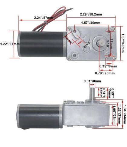 #الولايات المتحدة 12 فولت 12 تيار مستمر دودة 70 كجم. سم عزم دوران عالي ذاتي عكس... in Kuwait