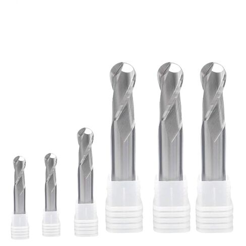 قاطع الطحن باستخدام الحاسب الآلي مركز قطع كربيد التنجستن TiAlN المطلي برأس كروي HRC55 قاطع أنف كروي مطحنة نهاية كربيد 1 2 4 مم 2 قاطع طحن المزامير (R2.5x6dx50l) in Kuwait