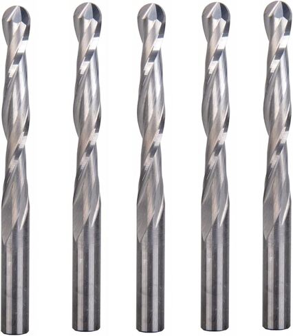 5 قطعة 2 المزامير كربيد الكرة الأنف نهاية المطاحن CNC بت 642 مللي متر جهاز التوجيه باستخدام الحاسب الآلي لأدوات الحفر in Kuwait