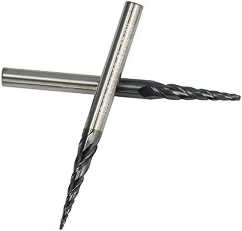 4pc Tapered Ball Nose End Mill Tungsten Carbide Milling Cutter CNC Router Bit 2 Flute Tungsten Solid Carbide Ball Nose Taper Milling Cutter for Wood Metal Cone CNC Router Bits in Saudi Arabia