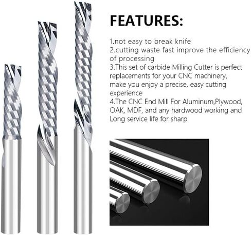 1 قطعة واحد الناي قاطعة المطحنة 3.175/4/5/6/8/10/12 مللي متر عرقوب كربيد التنغستن نهاية قاطعة الطاحونة واحد الناي دوامة بت ارتفع قاطعة المطحنة CNC الروتاري بت in Kuwait