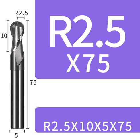 مطحنة نهاية الكرة الأنفية 2 فلوت HRC45 درجة من كربيد التنجستن الصلب أدوات مطاحن نهاية الكرة ذات الزاوية المستديرة باستخدام الحاسب الآلي قاطعة الطحن الحلزونية in Kuwait