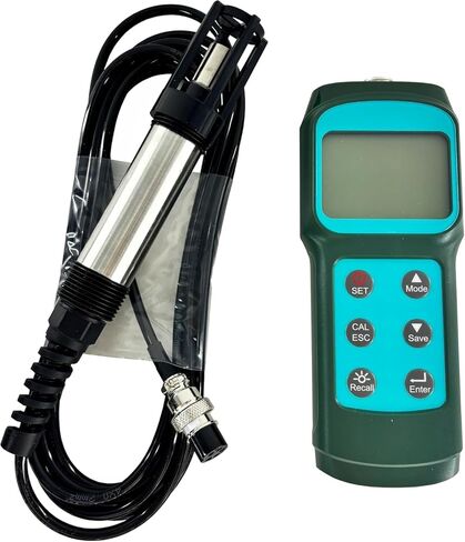 Portable Dissolved Oxygen Meter Optical DO Meter with Dissolved Oxygen Measurement Range 0~15mg/L or 0~119.9% Salinity Compensation 0~42ppt Altitude Compensation 0~1000m 10m Probe in Kuwait