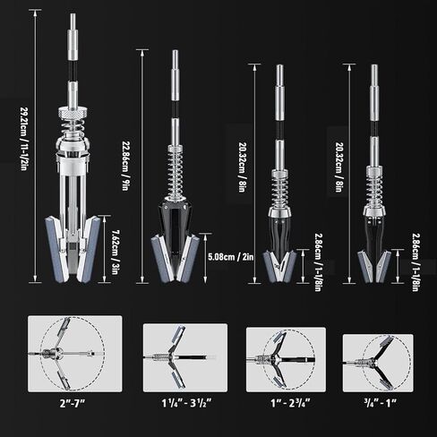 Cylinder Hone Tool Set 1-1/8in 2 Claws and 1-1/8in 2in 3in 3 Claws Cylinder Hone Deglazer with 4in Honing Stones in Kuwait
