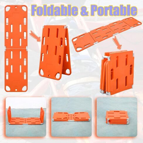 EMT قابلة للطي للعمود الفقري، لوحة خلفية محمولة للطوارئ، سعة تحمل 159 كجم، لوح إنقاذ عائم للمياه، لنقل المرضى في التخييم، حمامات السباحة in Kuwait