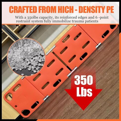 EMT قابلة للطي للعمود الفقري، لوحة خلفية محمولة للطوارئ، سعة تحمل 159 كجم، لوح إنقاذ عائم للمياه، لنقل المرضى في التخييم، حمامات السباحة in Kuwait