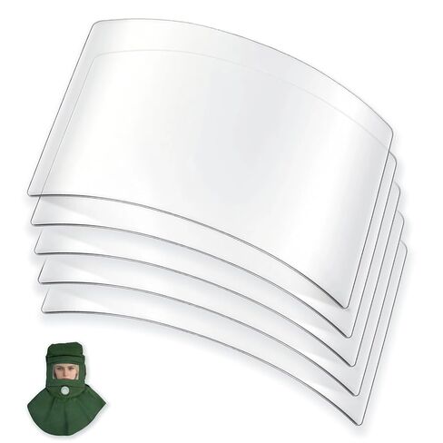 عدسات بديلة لغطاء السفع الرملي مكونة من 5 قطع، مصنوعة من مادة البولي كربونات الصلبة المقاومة للخدش للطلاء والغبار والطحن in Kuwait