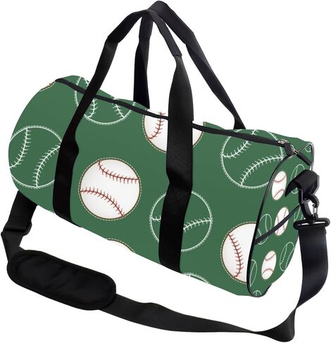 Baseball Sports Ball Foldable Gym Duffle Bag For Men Women Oxford Tote Bags Adjustable Shoulder Strap, Convertible Carry Backpack Retro Gym Bag For Athletic Weekender Backpack Women in Kuwait