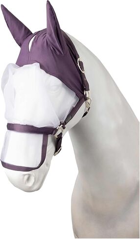 Horze Paso Fino 2 في 1 Halter and Fly Mask - Overture Navy - Horse in Saudi Arabia