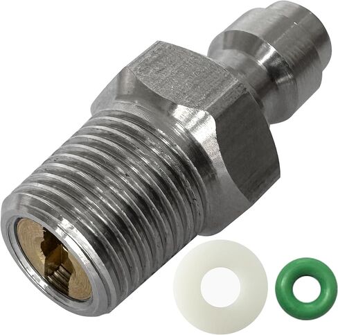 1/8 NPT Female Connector and 8mm Male Plug Fill Nipple With One-way Valve Quick-Disconnect Set, Stainless Steel Remote Line Male & Female Set for PCP Foster Paintball Airsoft Air Gun Tool in Kuwait