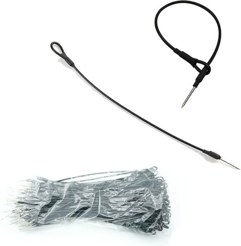 100 قطعة من العلامات الأمنية، حلقة سلكية لدبوس العلامات السوداء للعلامة الصغيرة، أنظمة منع فقدان الوزن ومكافحة السرقة بطول 6.7 بوصة، حبل مضاد للسرقة أسود in Kuwait