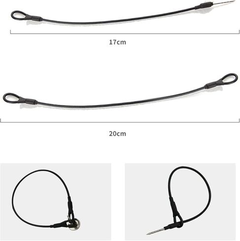 100 قطعة من العلامات الأمنية، حلقة سلكية لدبوس العلامات السوداء للعلامة الصغيرة، أنظمة منع فقدان الوزن ومكافحة السرقة بطول 6.7 بوصة، حبل مضاد للسرقة أسود in Kuwait