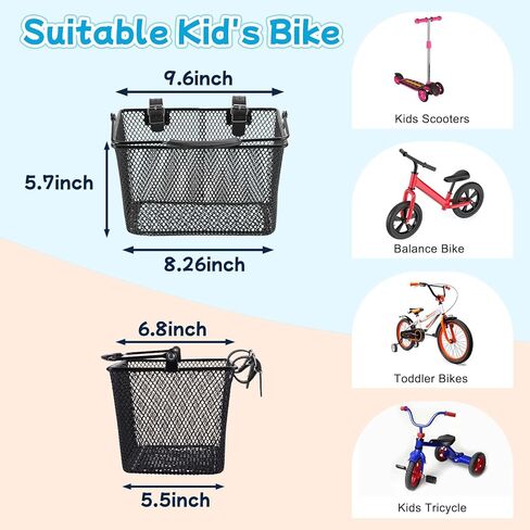 سلة دراجة هومي للأطفال، سلة دراجة أمامية للأولاد والبنات، سلة دراجات للأطفال، مناسبة لمعظم دراجات الأطفال ودراجات الأطفال ثلاثية العجلات in Kuwait