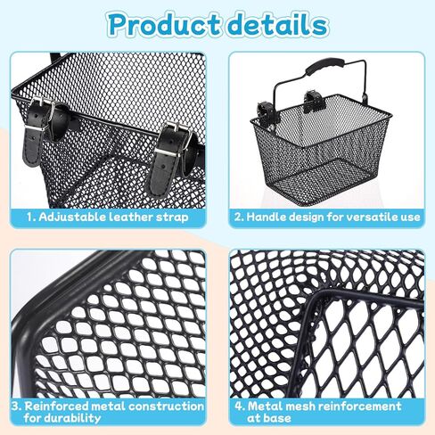 سلة دراجة هومي للأطفال، سلة دراجة أمامية للأولاد والبنات، سلة دراجات للأطفال، مناسبة لمعظم دراجات الأطفال ودراجات الأطفال ثلاثية العجلات in Kuwait