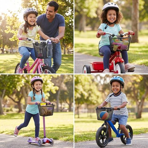 سلة دراجة هومي للأطفال، سلة دراجة أمامية للأولاد والبنات، سلة دراجات للأطفال، مناسبة لمعظم دراجات الأطفال ودراجات الأطفال ثلاثية العجلات in Kuwait