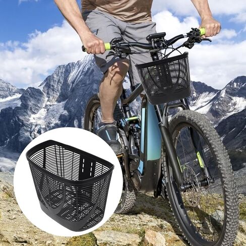 SHERCHPRY Electric Scooter Basket Front Bike Basket Plastic Sturdy Mobility Scooter Storage Box Universal Attachment for Urban Riding in Saudi Arabia