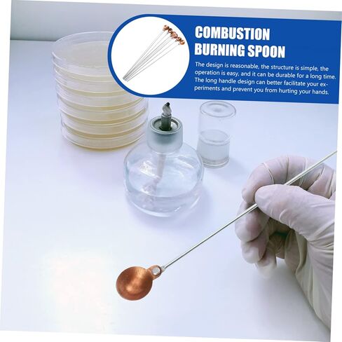 Cabilock 10Pcs Burning Spoons High Temperature Combustion Tools for Laboratory Experiments and Material for Safe Reactions in Saudi Arabia