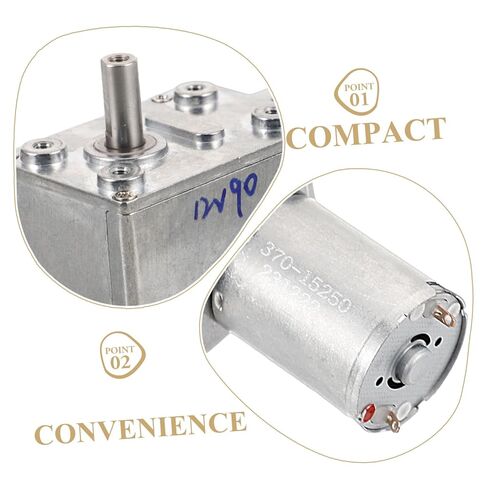 OSALADI 8MM Hollow Shaft Turboworm Gear Motor High Torque Self-Locking Mini Electric Motor for DIY Robotics 1pcs in Saudi Arabia