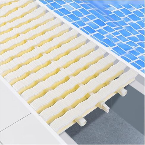 Drainage Grille Wavy Overflow Drain Grill, Durable Drain Grate Cover, Floor Drain Grate, Drainage Gutter Guard Filter(25x100cm,6pcs) in Kuwait