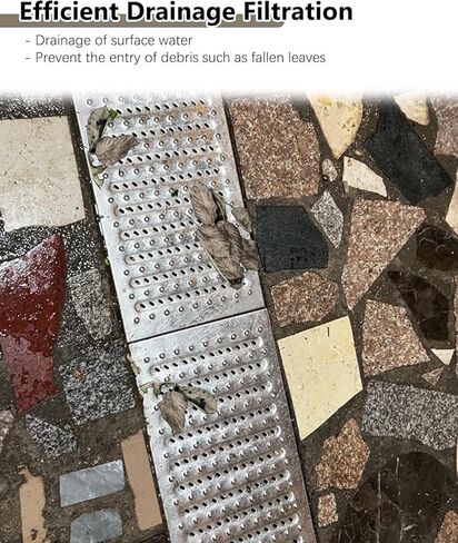 Drainage Grille Drainage Cover - Pedestrian Walkway, Lawn, Garden Drainage Grille, Commercial Channel Drainage Cover, Drainage Rainwater Collection Tank(25cm(9 7/8")) in Kuwait