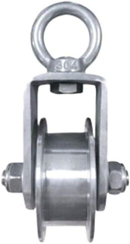 U-Type pulley 1pcs H/V/U-Groove Caster Wheel,304 Stainless Steel Directional Roller,360° Rotating Ring,for Square Tube,Wire Rope Rail(U shaped 68mm) in Saudi Arabia
