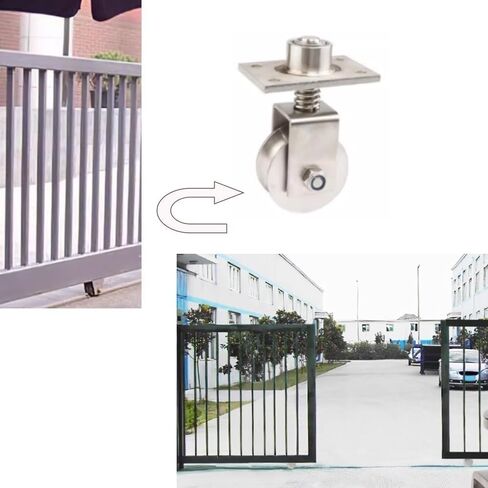 U-Type pulley 68mm Heavy Duty V Groove Caster Spring Loaded Gate Stainless Steel Rolling Wheels Load Capacity 550 Lbs(V shaped) in Saudi Arabia