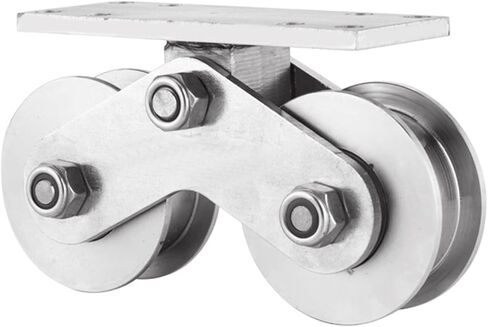 U-Type pulley 1pcs Stainless Steel Sliding Door Gate Track Double Wheels, V-Groove U-Shaped H-Shaped Bearing Wheel(V-Groove 22) in Saudi Arabia