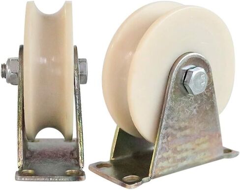 U-Type pulley 2pcs U/V-Groove Caster Wheel,Directional Sheave,Track For Round Tube,Double Bearing,for Industrial Machines,Wire Rope Rails(V-Groove 2in(50mm)) in Saudi Arabia