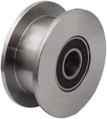 U-Type pulley 1pcs H/U/V Groove Heavy Duty Door Wheel 304 Stainless Steel Sliding Gate Roller Bearing Guide Pulley Track Rail(U-Groove 68 * 15 * 30 * 25mm) in Saudi Arabia