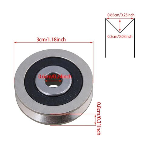 BQLZR ID6xOD30xT8mm 6000RS V على شكل محامل عجلة دليل فولاذية للأبواب بكرة حزمة من 2 in Saudi Arabia